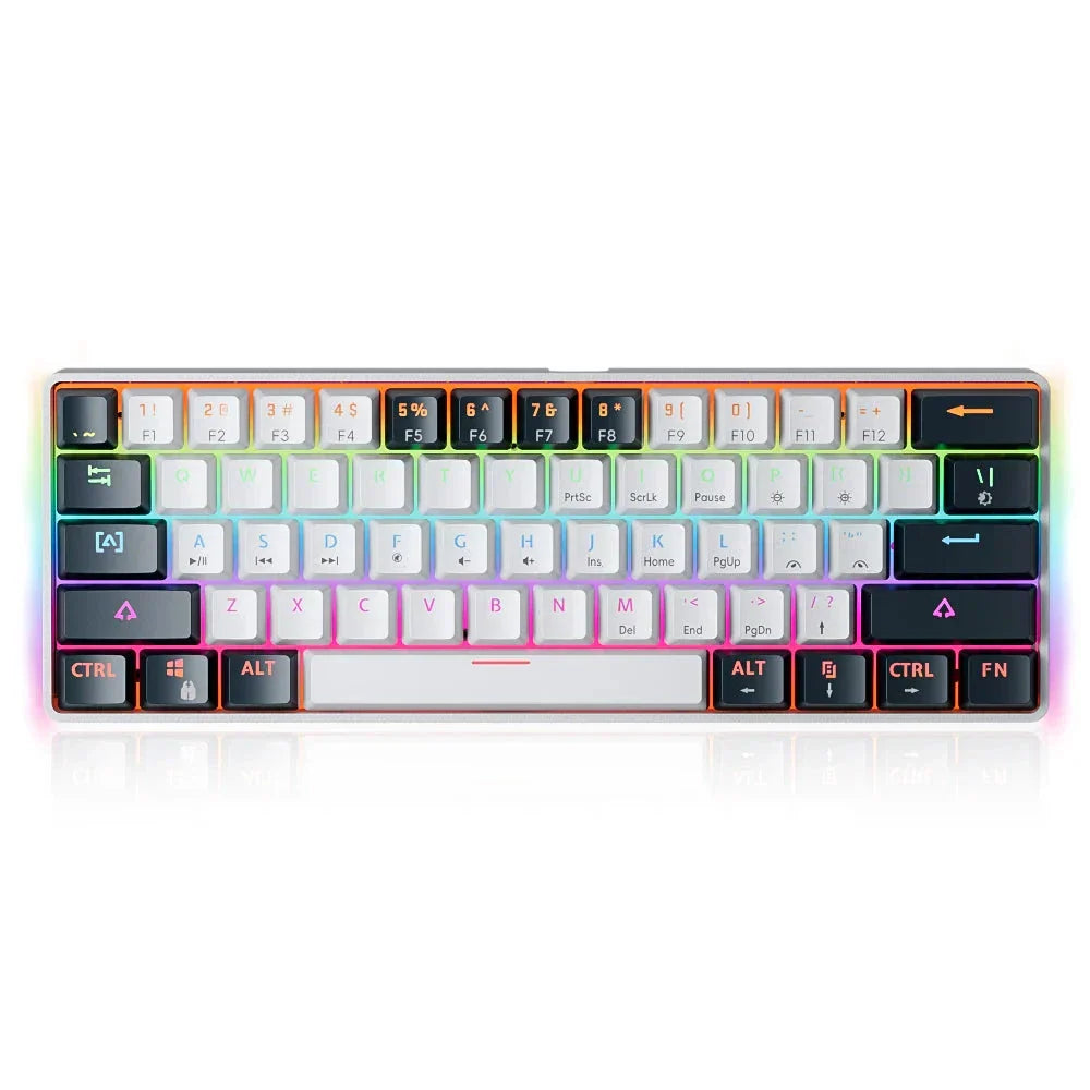 61 Keys Usb Gaming Mechanical Keyboard Red Switch Rgb