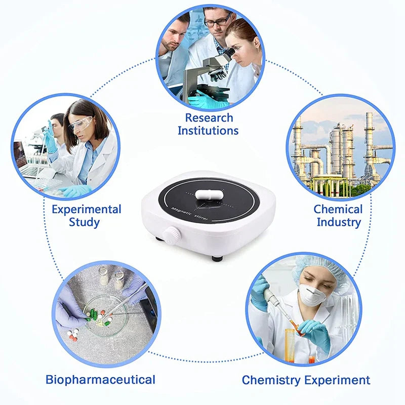 Mini Magnetic Stirrer 4000RPM Portable Mixer White