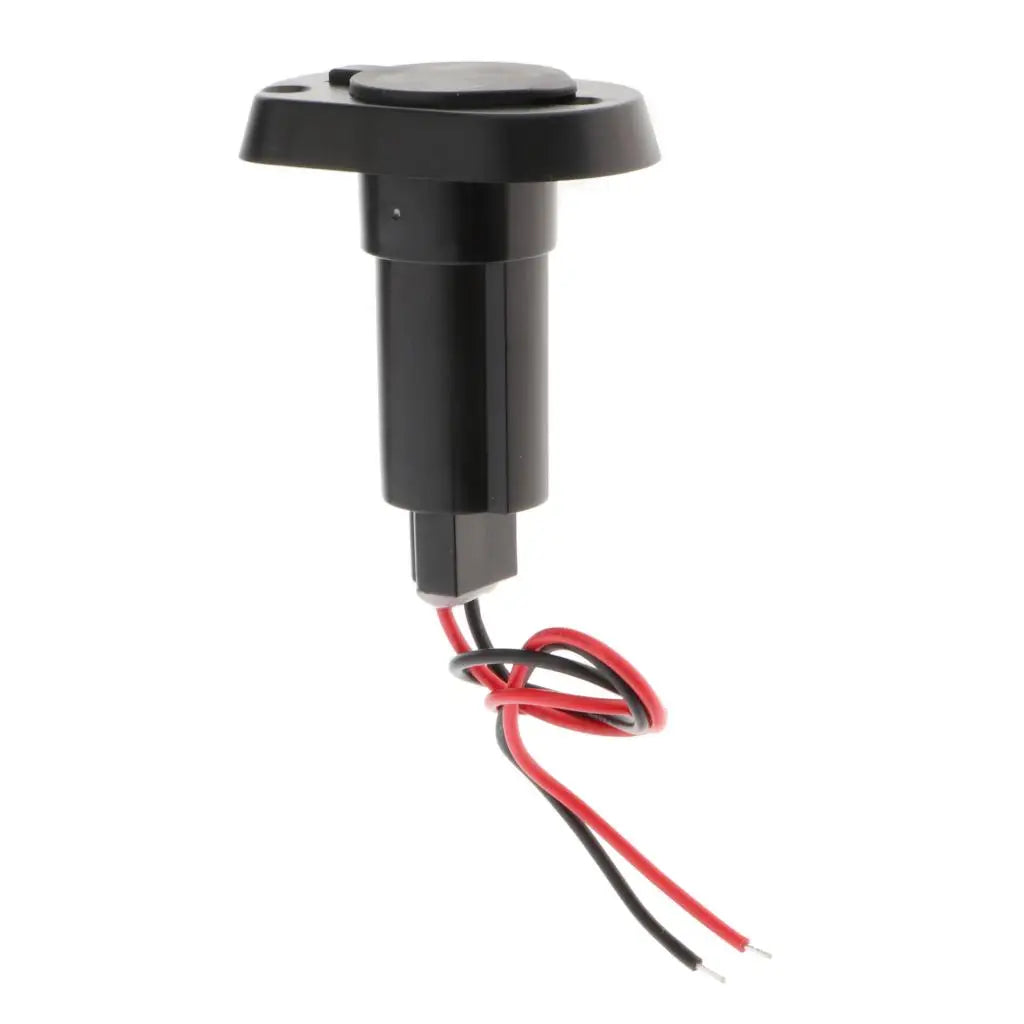 Marine Boat 2-Pin Stern Light Plug-In Base With Black Cover