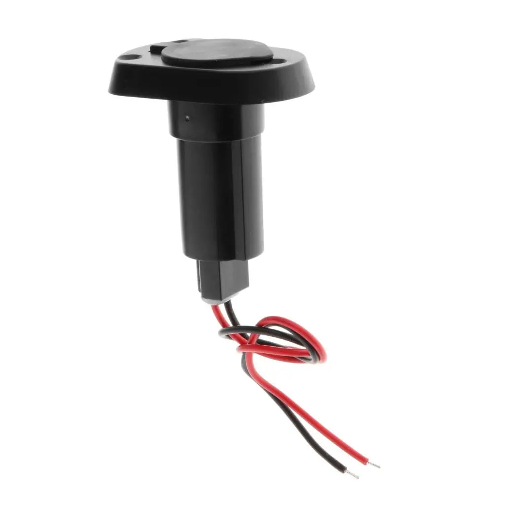 Marine Boat 2-Pin Stern Light Plug-In Base With Black Cover
