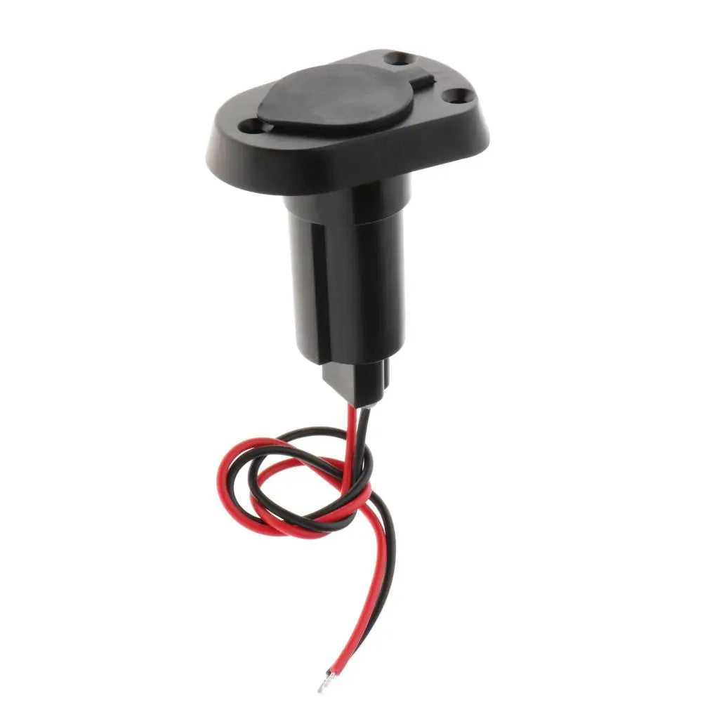 Marine Boat 2-Pin Stern Light Plug-In Base With Black Cover