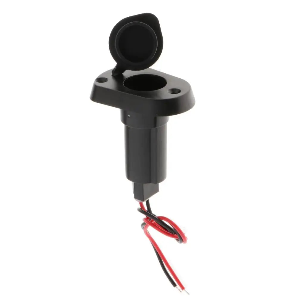 Marine Boat 2-Pin Stern Light Plug-In Base With Black Cover