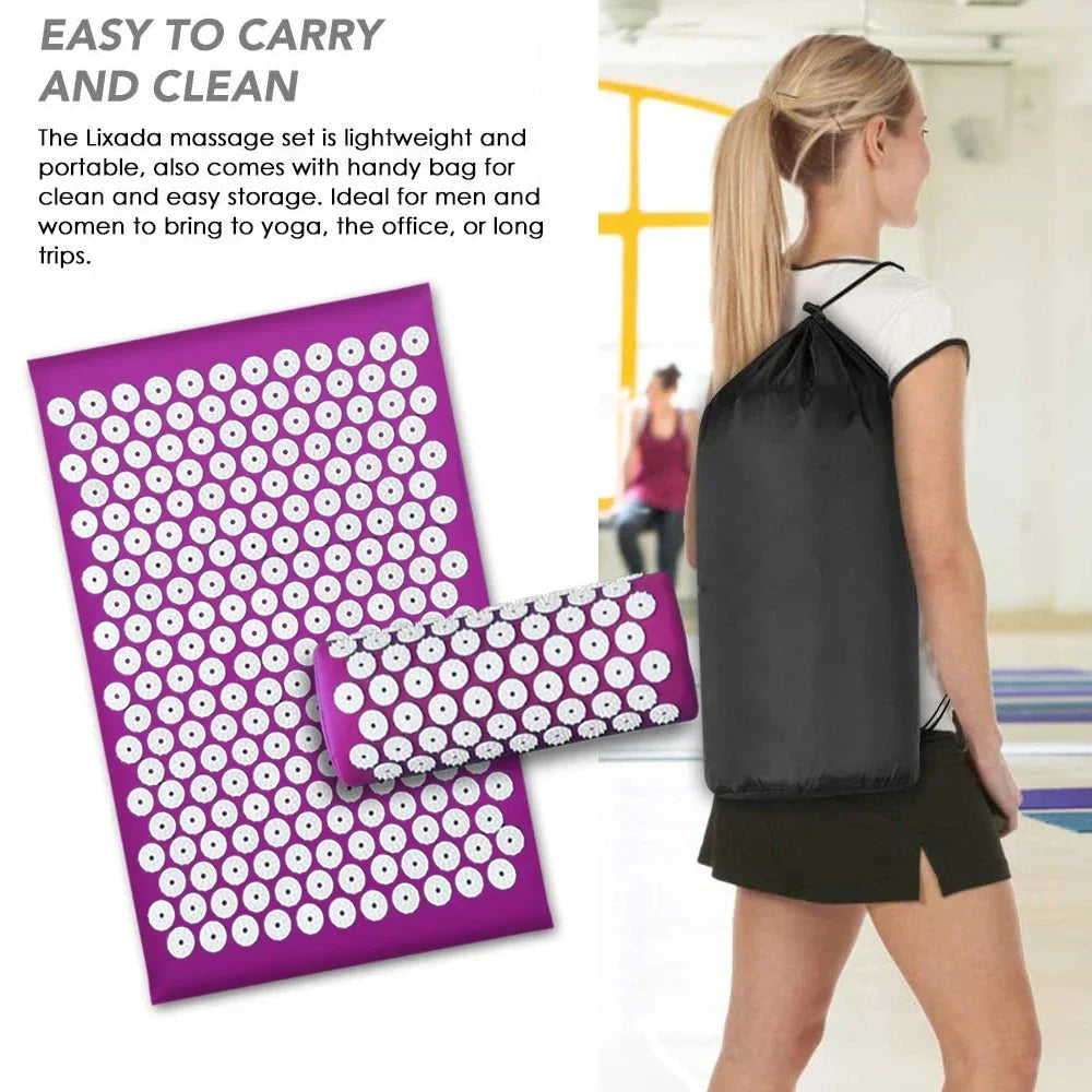 Massage Cushion Yoga Mat & Acupressure Pillow