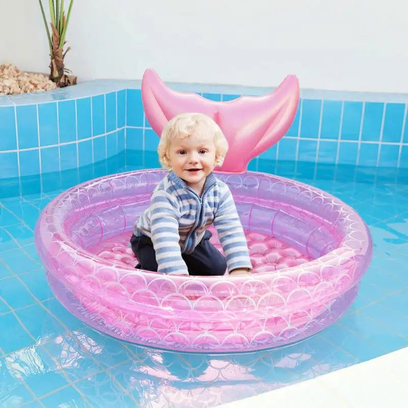 Mermaid Pool Inflatable Swimming Bathing Tub For Kids