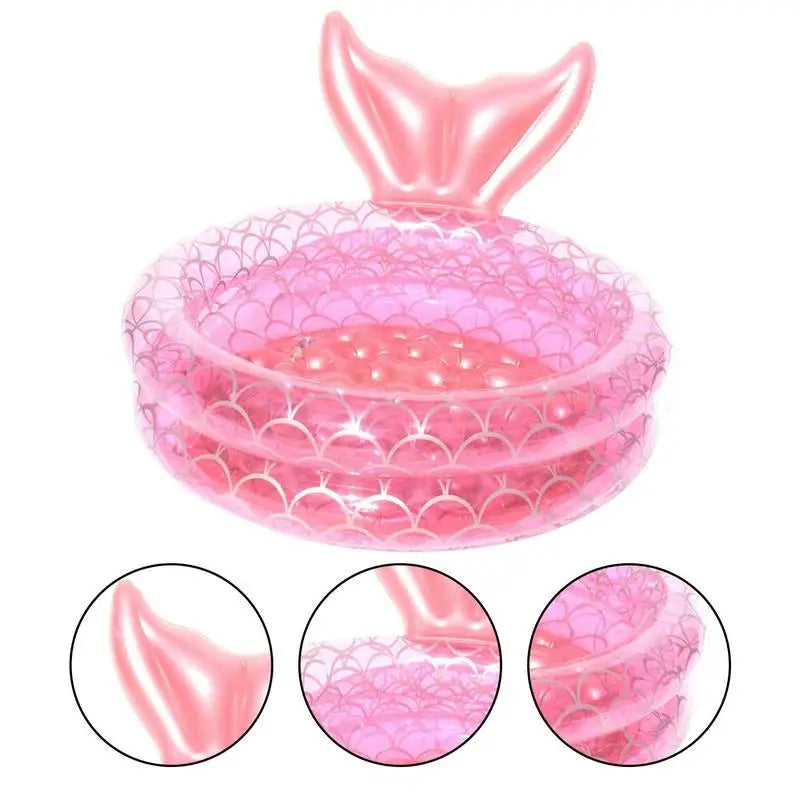 Mermaid Pool Inflatable Swimming Bathing Tub For Kids
