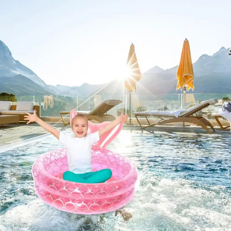 Mermaid Pool Inflatable Swimming Bathing Tub For Kids