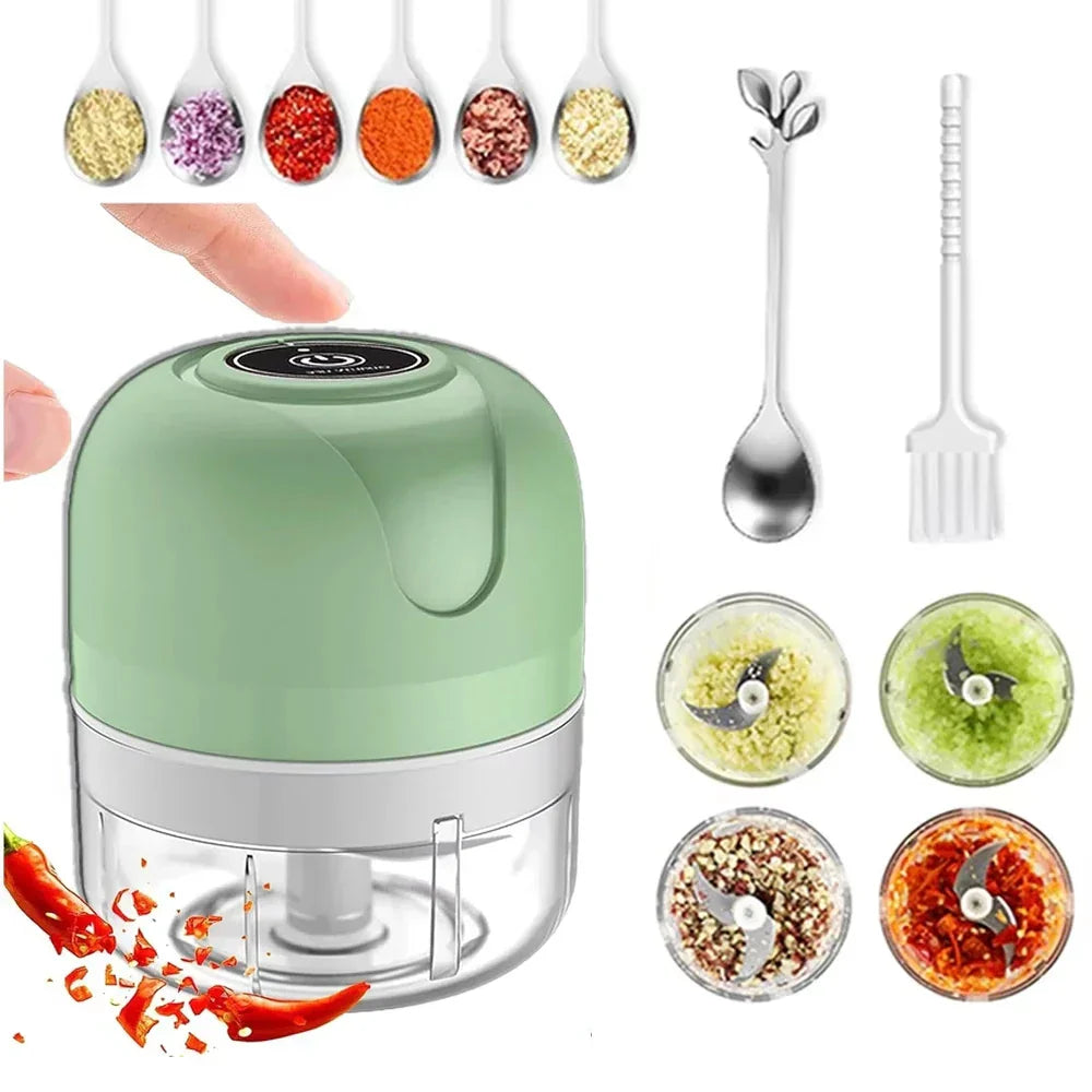 Usb Rechargeable Mini Electric Garlic Chopper – 250Ml