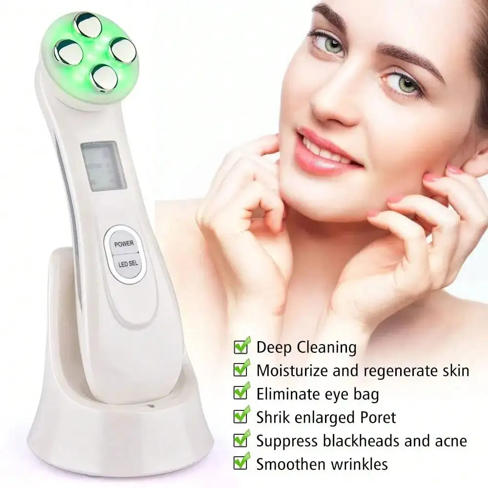 Mini Led Rejuvenation Wand Rechargeable Face Massage White