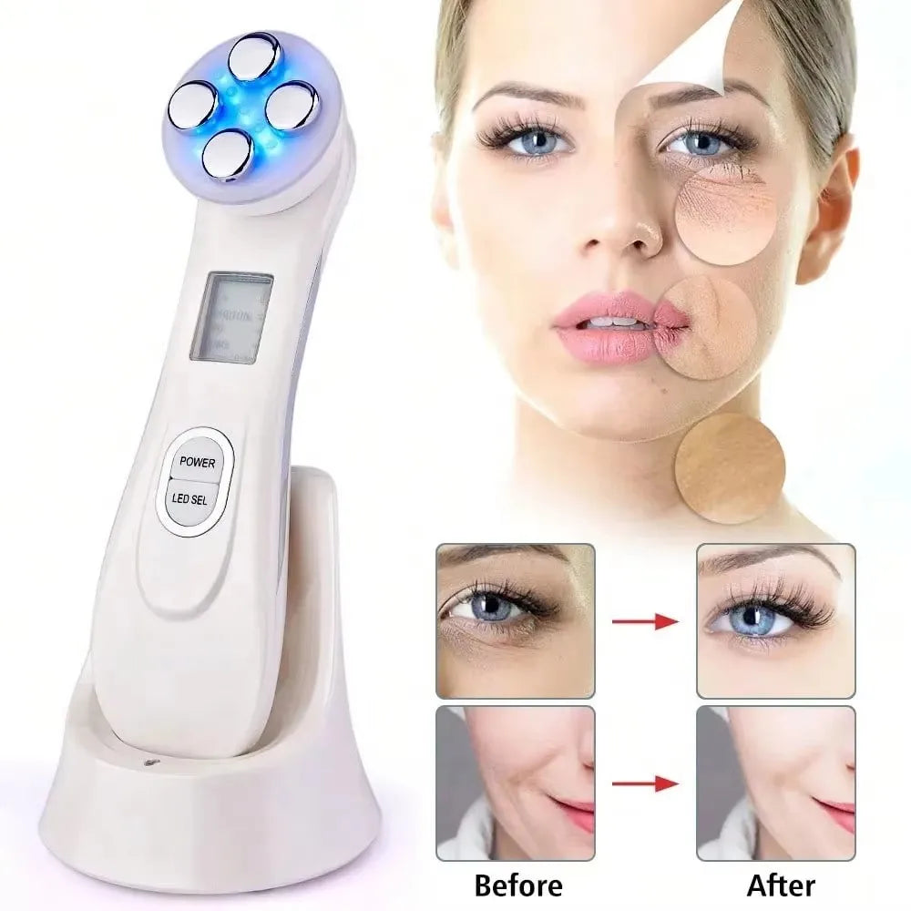 Mini Led Rejuvenation Wand Rechargeable Face Massage White