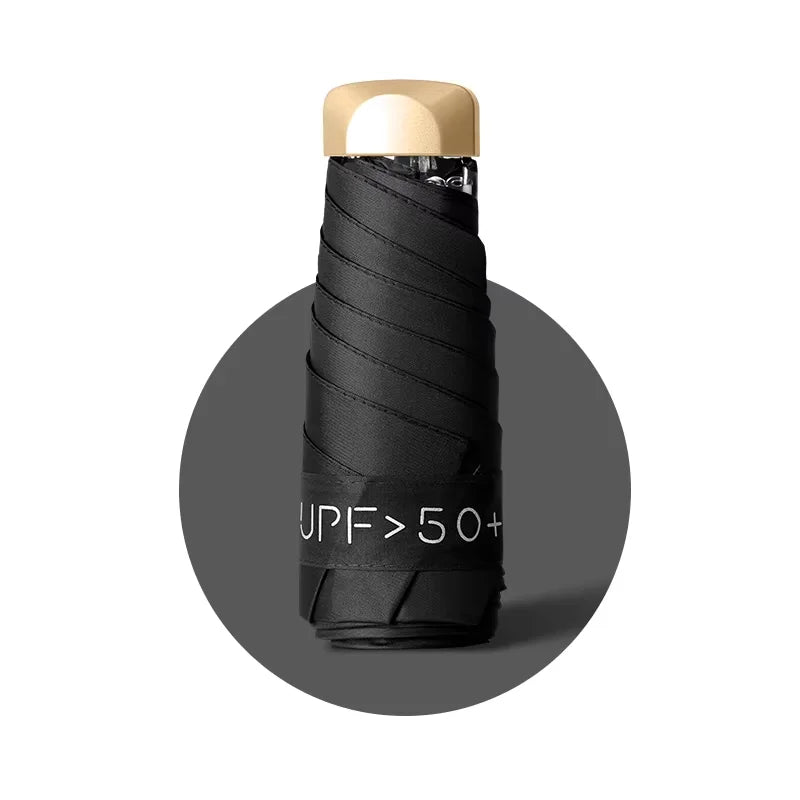 Compact Mini Sunshade Umbrella Foldable & Lightweight Black