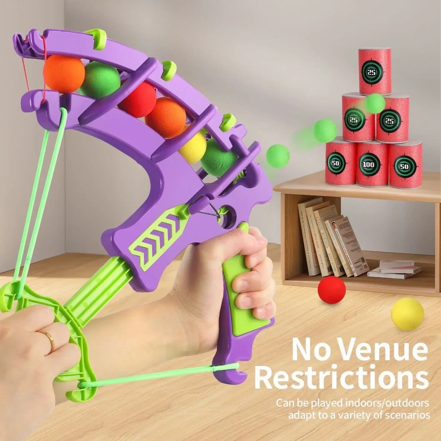Kid Slingshot Target Sticky Ball Dartboard