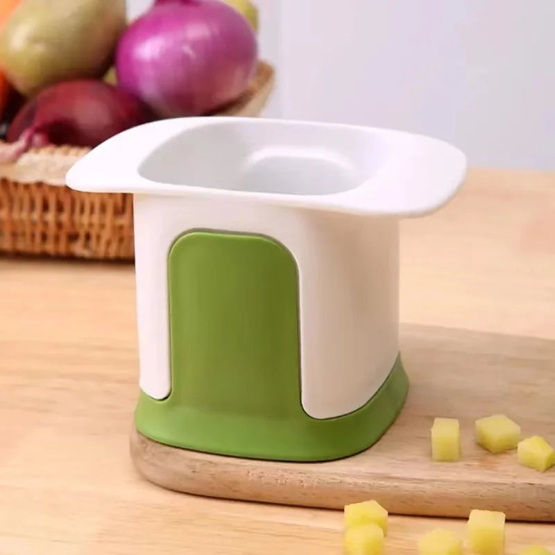 Multifunctional Vegetable Chopper – Onion Dicer & French Fries Slicer Kitchen Tool (White)