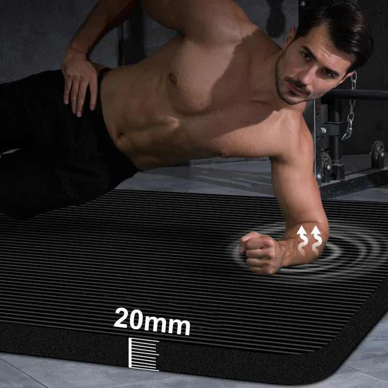 High-Density Non-Slip Yoga Mat With Strap