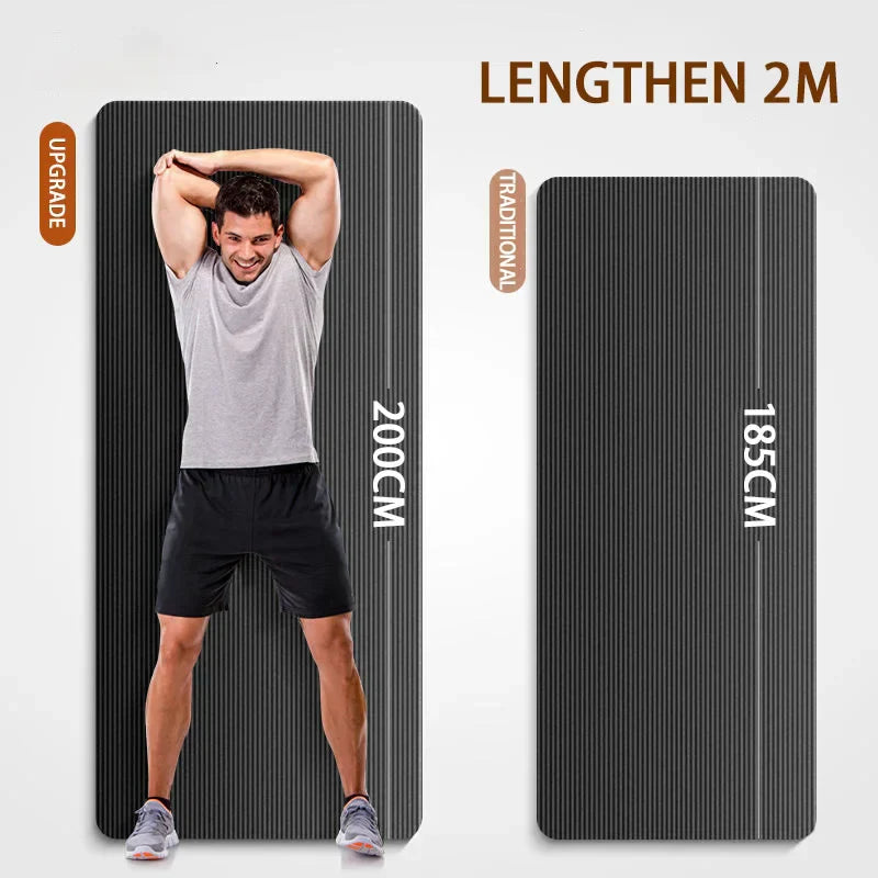 High-Density Non-Slip Yoga Mat With Strap
