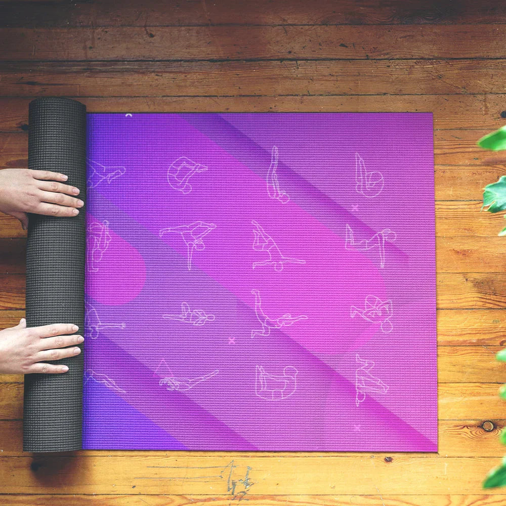 Natural Rubber Yoga Mat With Bag & Straps