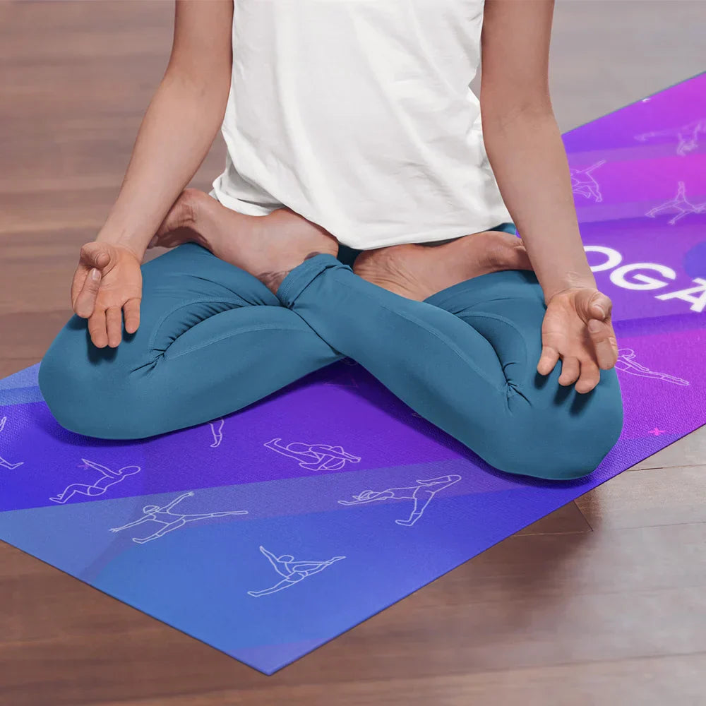 Natural Rubber Yoga Mat With Bag & Straps
