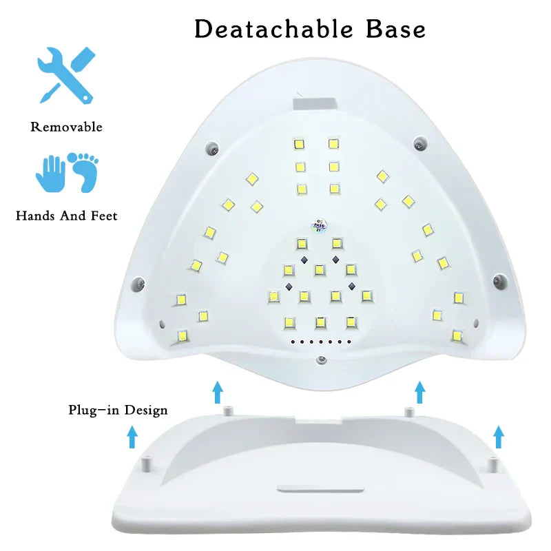 Led Nail Dryer Uv Lamp For Gel Polish (72W)
