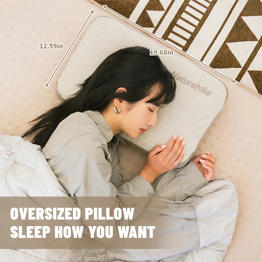 Memory Foam Comfort Square Pillow For Camping & Travel