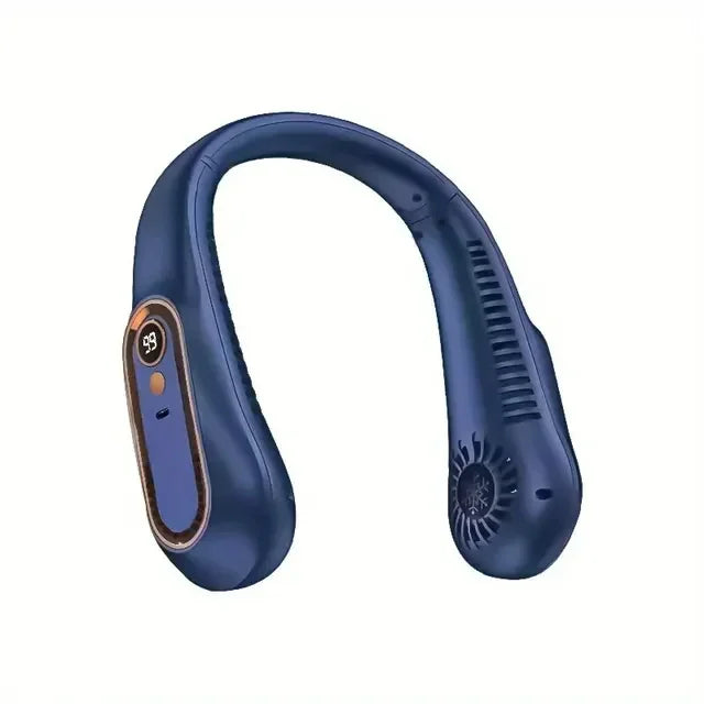 Neck Bladeless Fan – Mini Portable - Blue