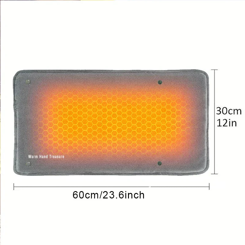 Graphene Quick Heating Warming Pad Hand Warmer  Grey