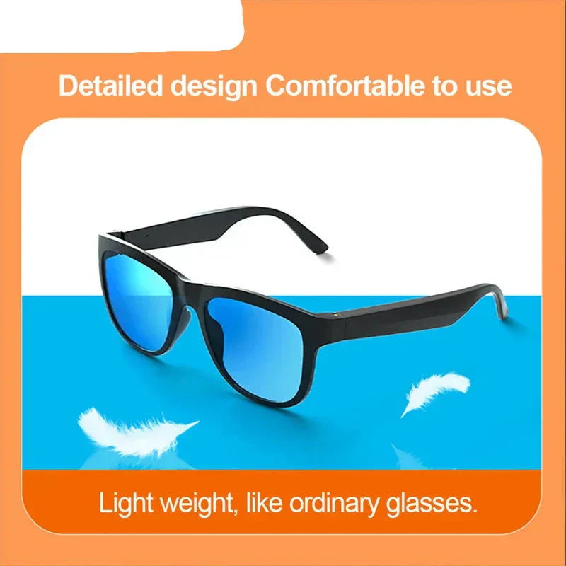 Bluetooth 5.0 Wireless Sunglasses With Hifi Stereo Earbuds