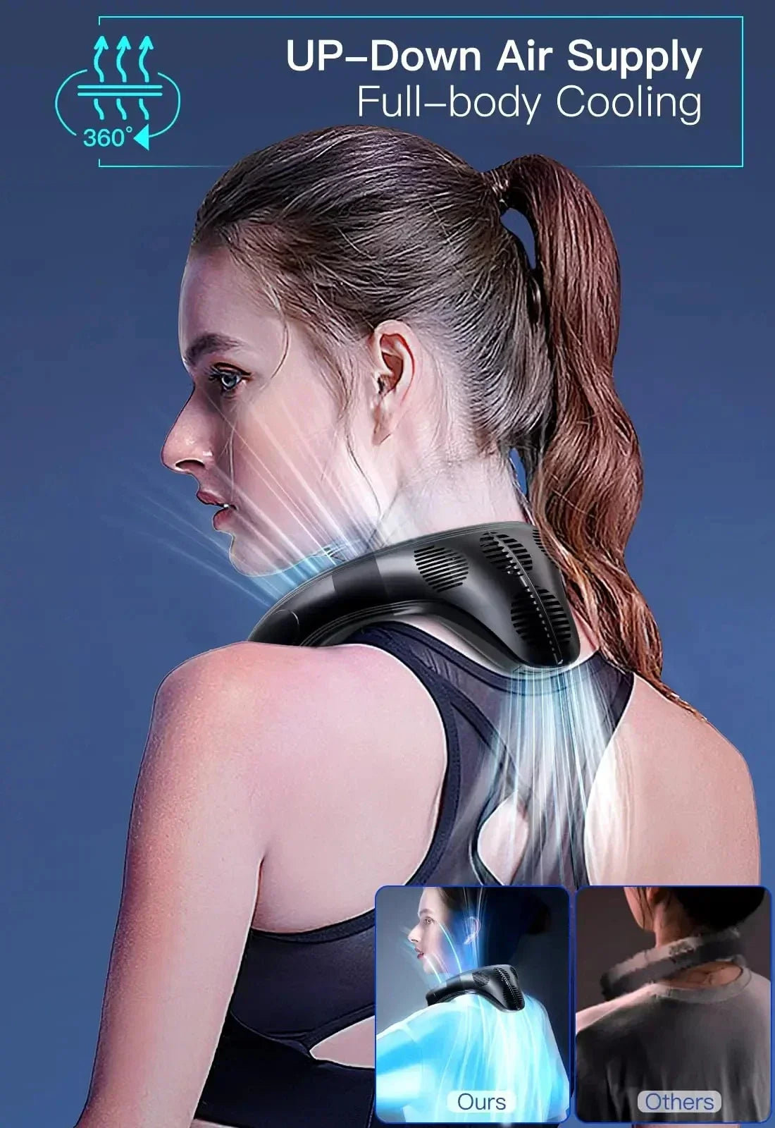 Portable Neck Air Conditioner Bladeless Cooling Fan