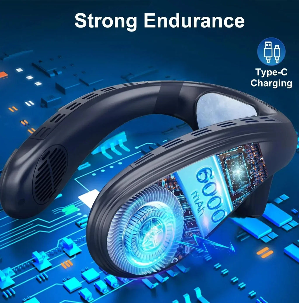 Portable Neck Air Conditioner Bladeless Cooling Fan