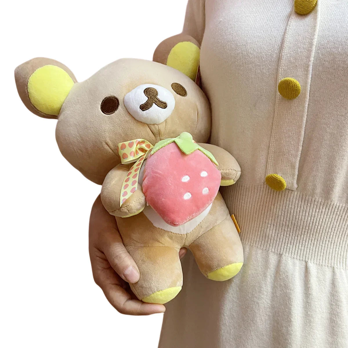 Valentines Strawberry Plush Teddy Bear Stuffed Toy