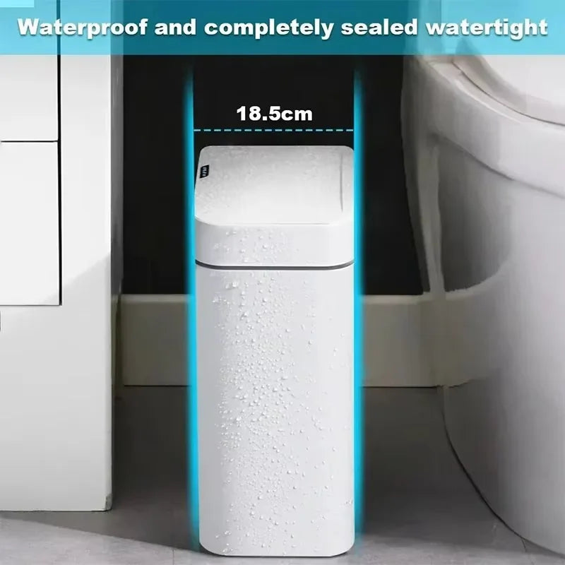 15L Smart Sensor Trash Can – Automatic Bagging, Battery-Powered (White)