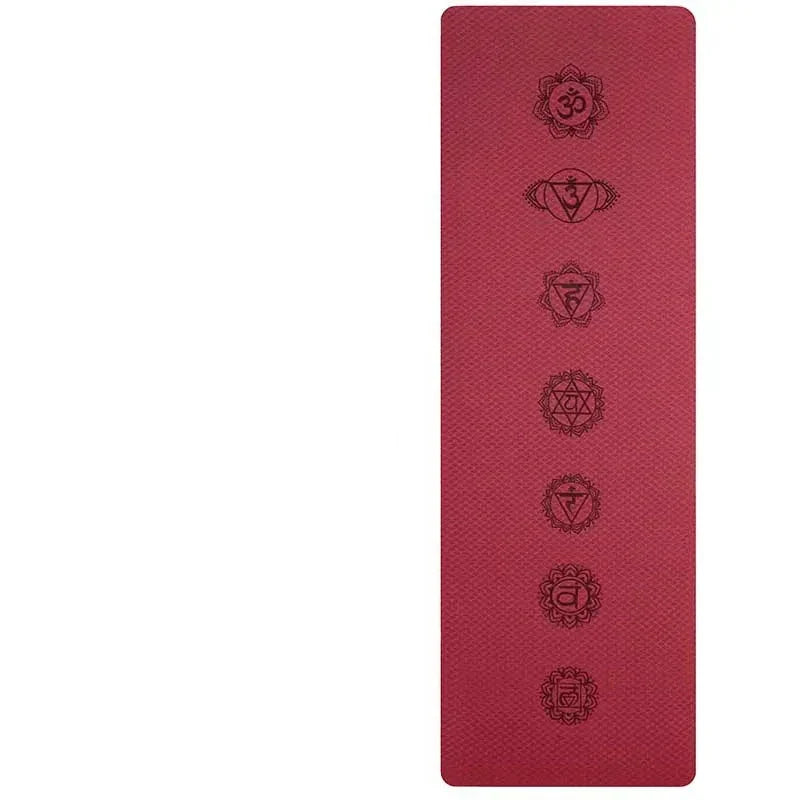 Non-Slip Tpe Yoga Mat 6Mm For Fitness & Pilates
