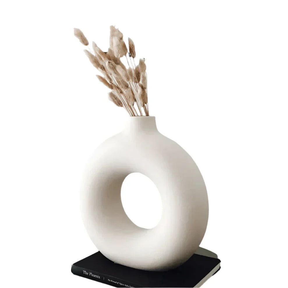 Round Ceramic Vase For Home Decor