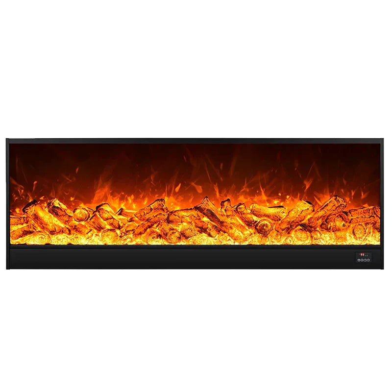 Electric Fireplace Heater With Simulated Flame And Decorative Cabinet