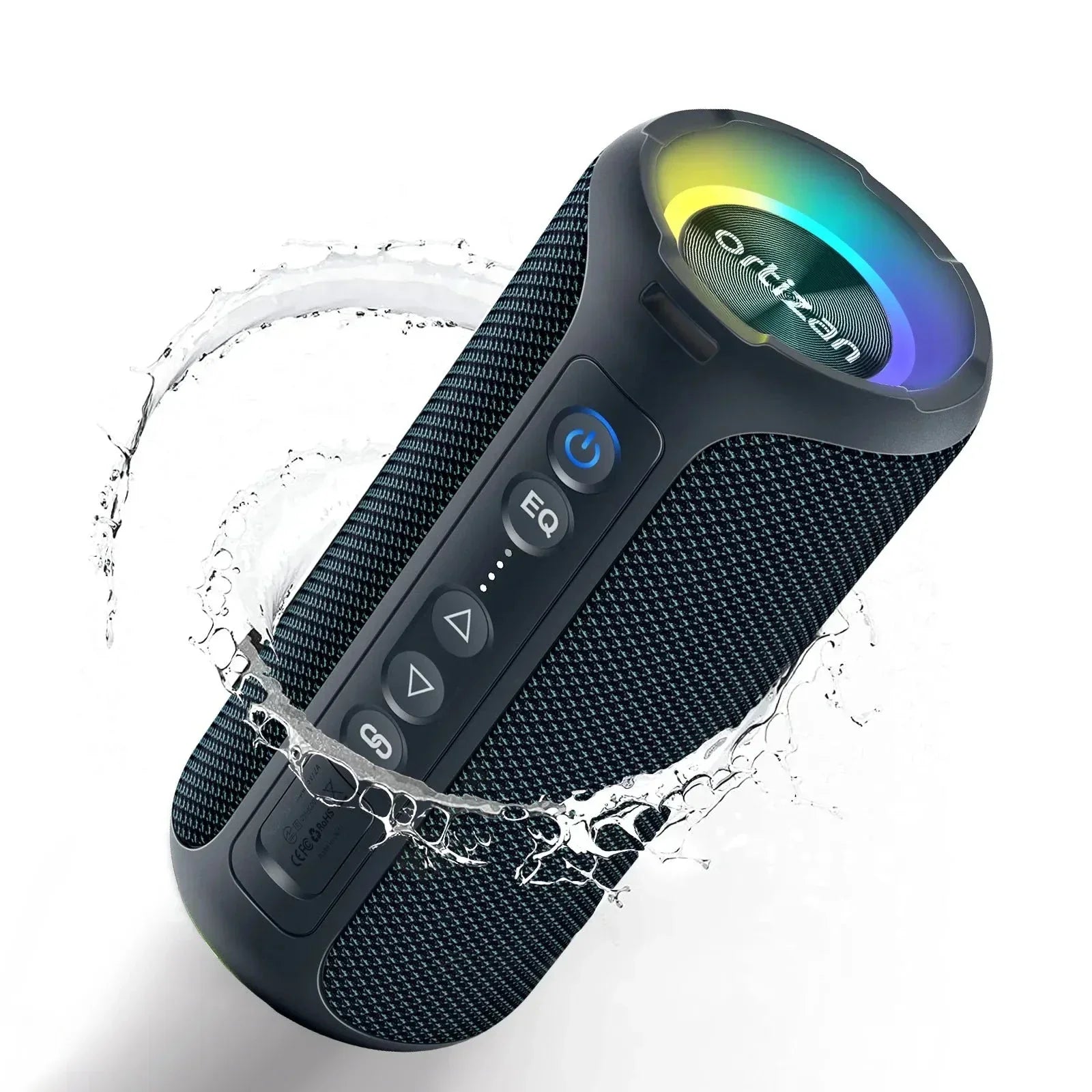 40W Waterproof Bluetooth Speaker With Led Light (Black)