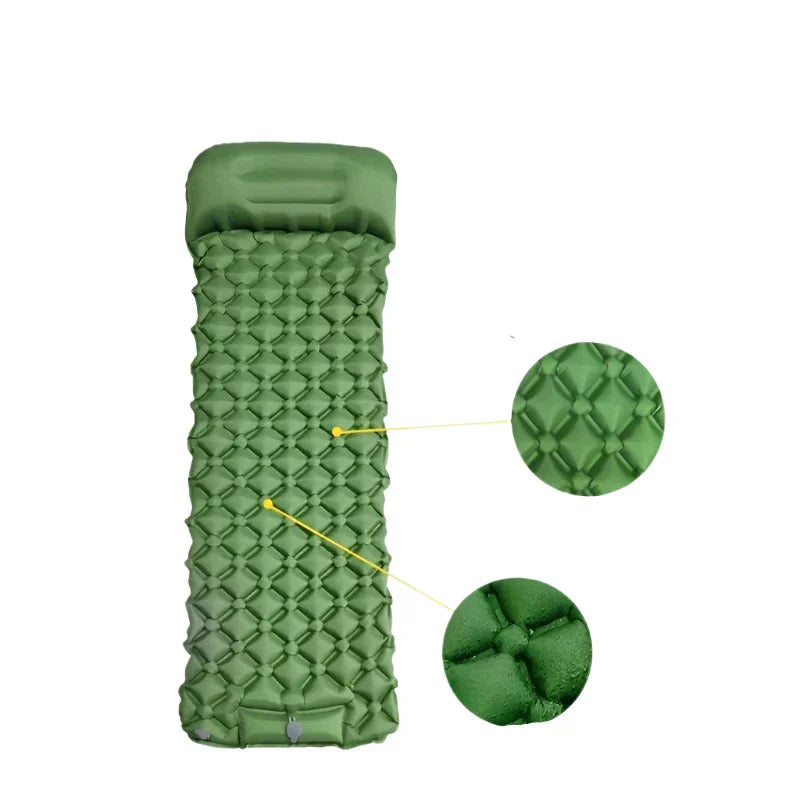 Outdoor Camping Inflatable Mattress With Built-In Pump