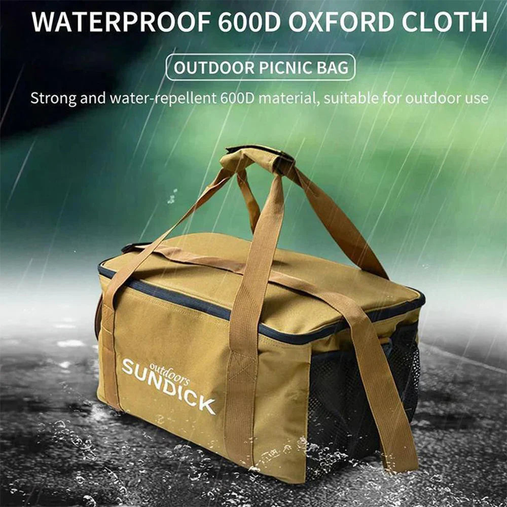 Waterproof Outdoor Travel Cooler & Lunch Box (Khaki)