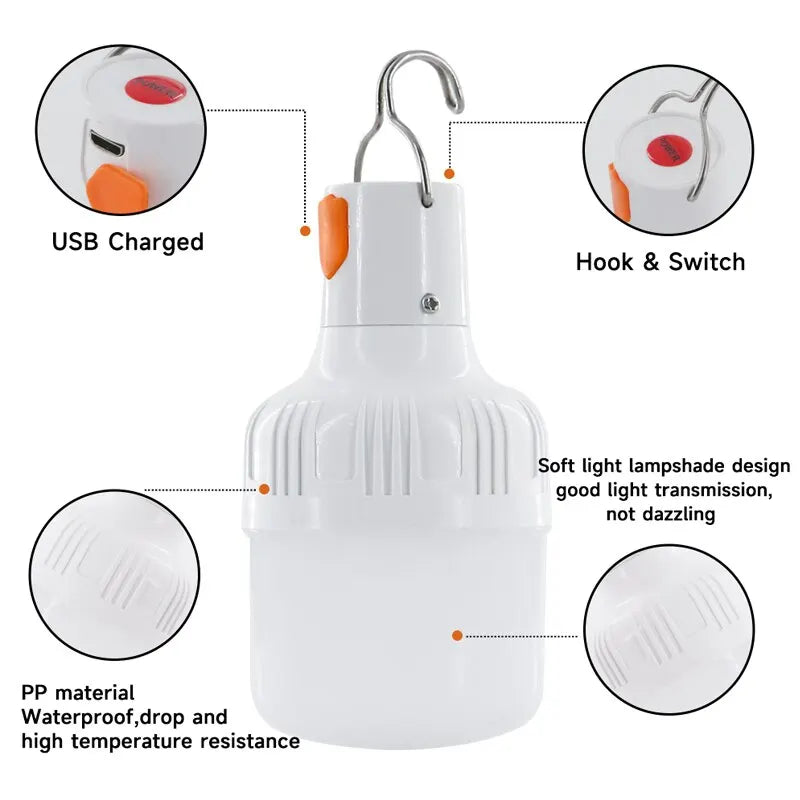 Usb Rechargeable Led Outdoor Lantern For Camping & Emergency
