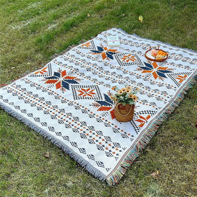 Bohemian Style Tassel Blanket & Picnic Mat