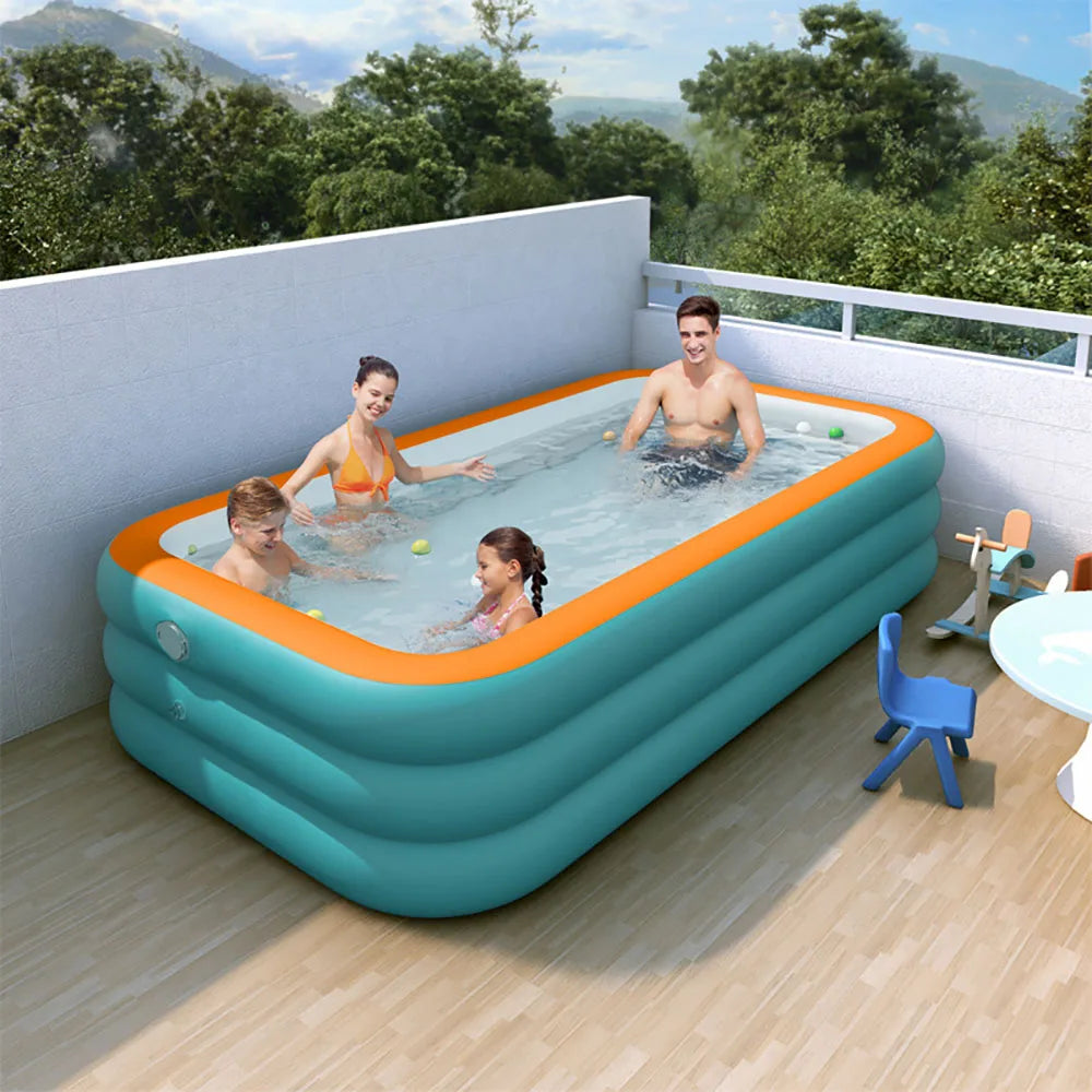 Inflatable Swimming Pool Portable Fun For Kids & Adults