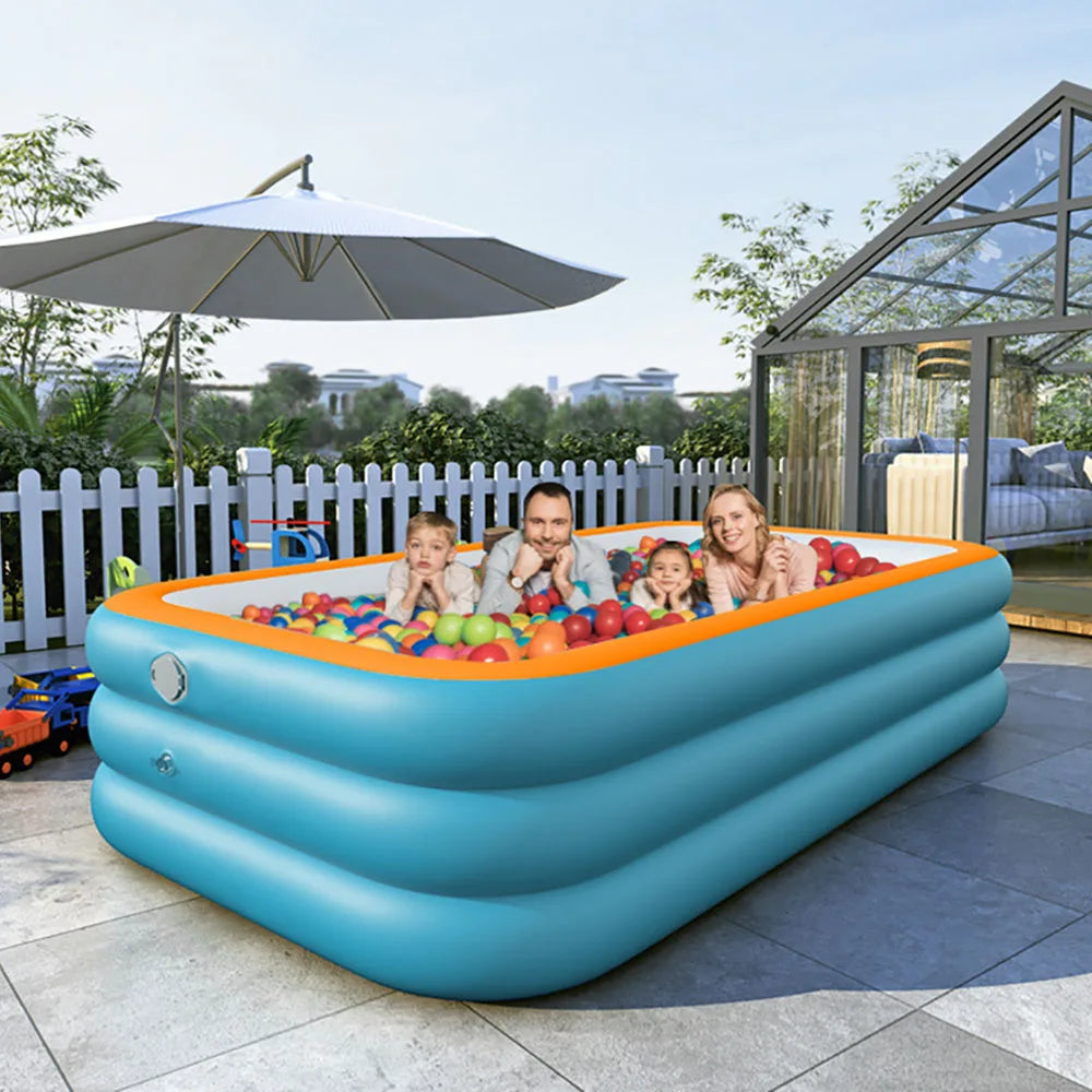 Inflatable Swimming Pool Portable Fun For Kids & Adults