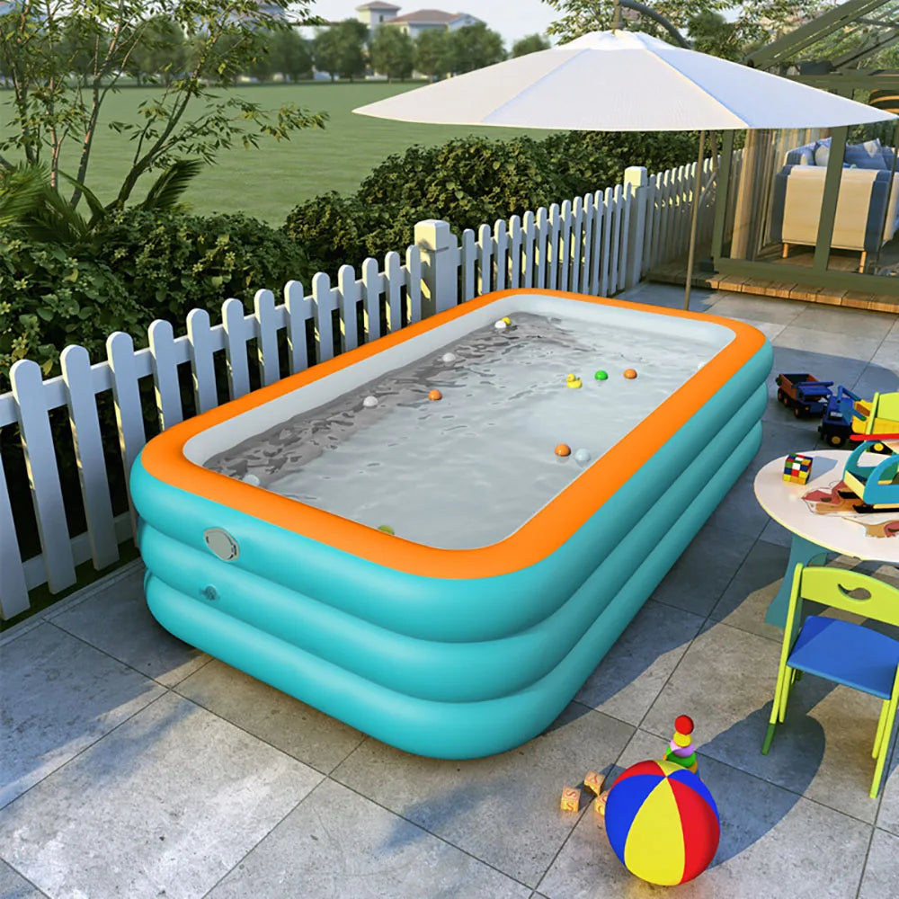 Inflatable Swimming Pool Portable Fun For Kids & Adults