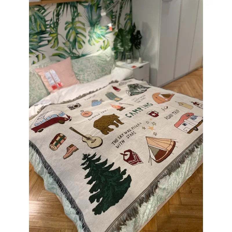 Squirrel Decorative Outdoor Camping Blanket