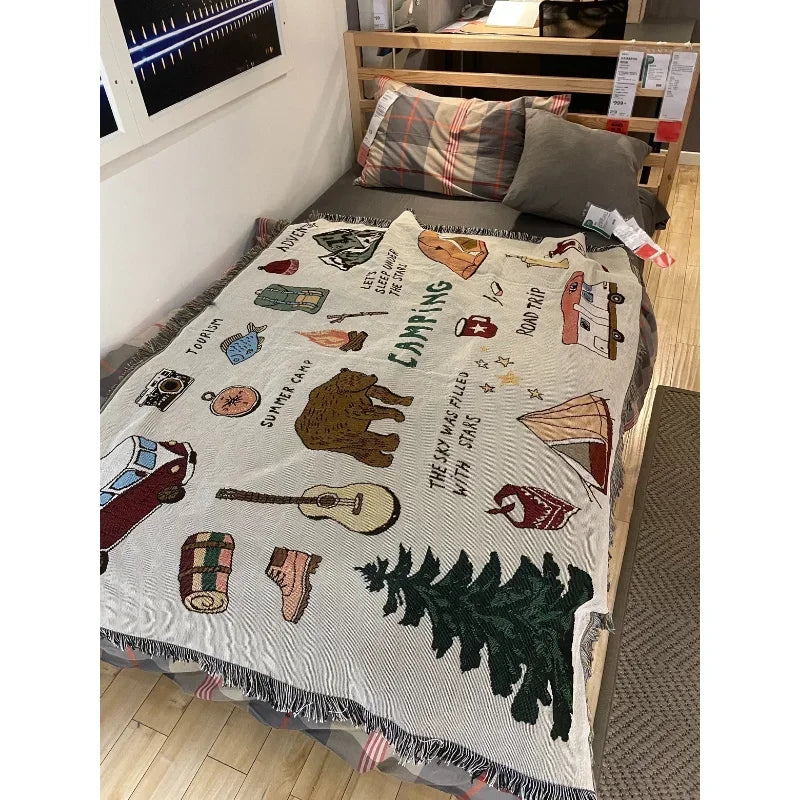 Squirrel Decorative Outdoor Camping Blanket