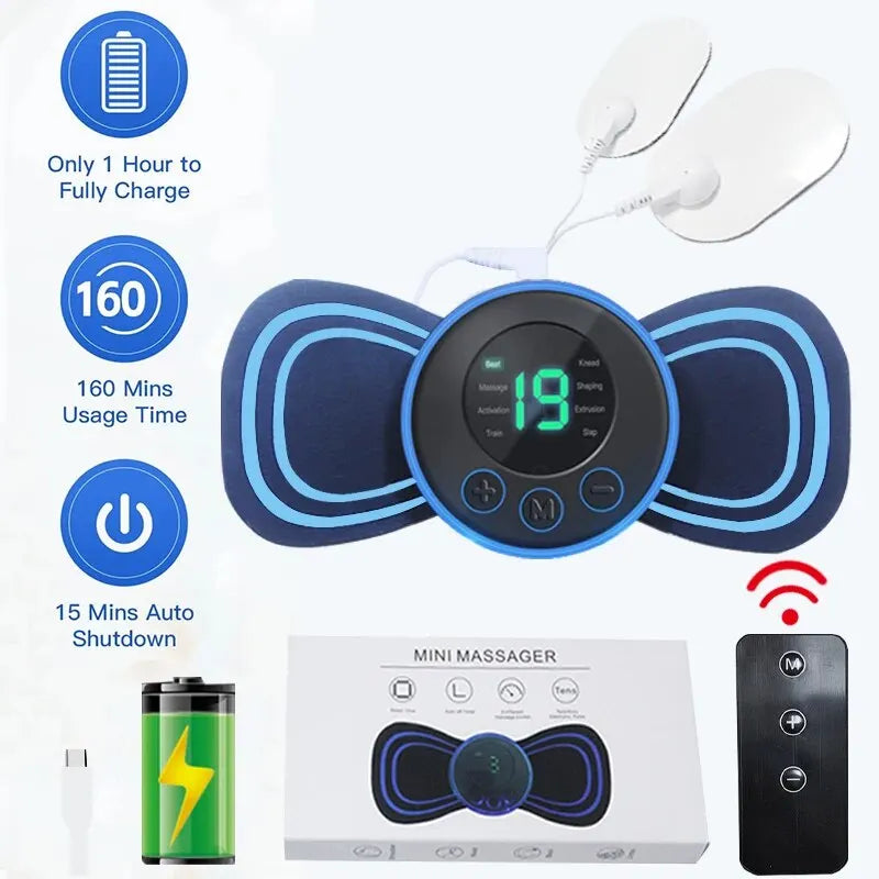 Portable Electric Neck Massager with Remote