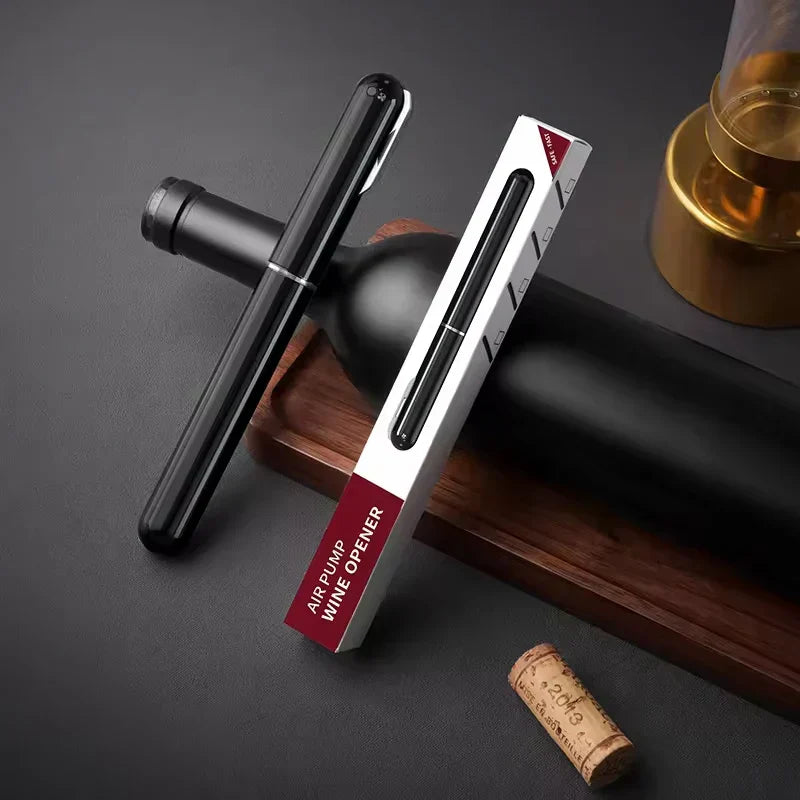 Portable 2-In-1 Air Pressure Corkscrew And Foil Cutter