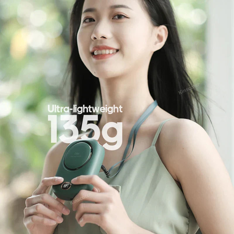 Portable Hanging Neck Fan Usb Rechargeable Mini Cooler