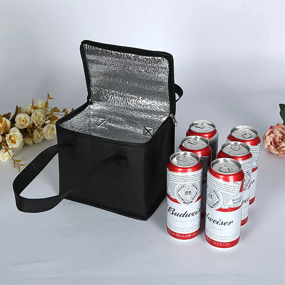 Portable Insulated Lunch Cooler Bag (Black)