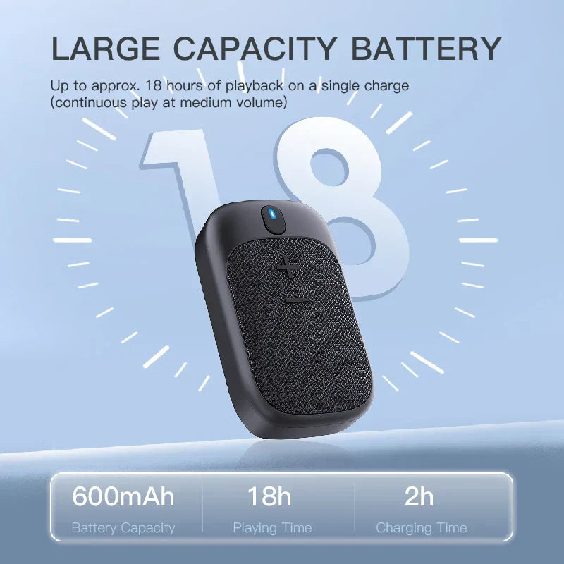 Portable Mini Bluetooth Speaker With Waterproof (Black)