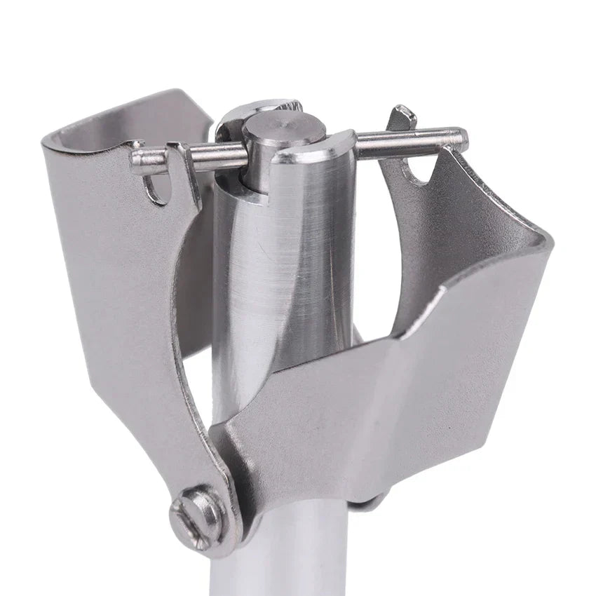 Portable Stainless Steel Manual Nose Hair Trimmer Silver