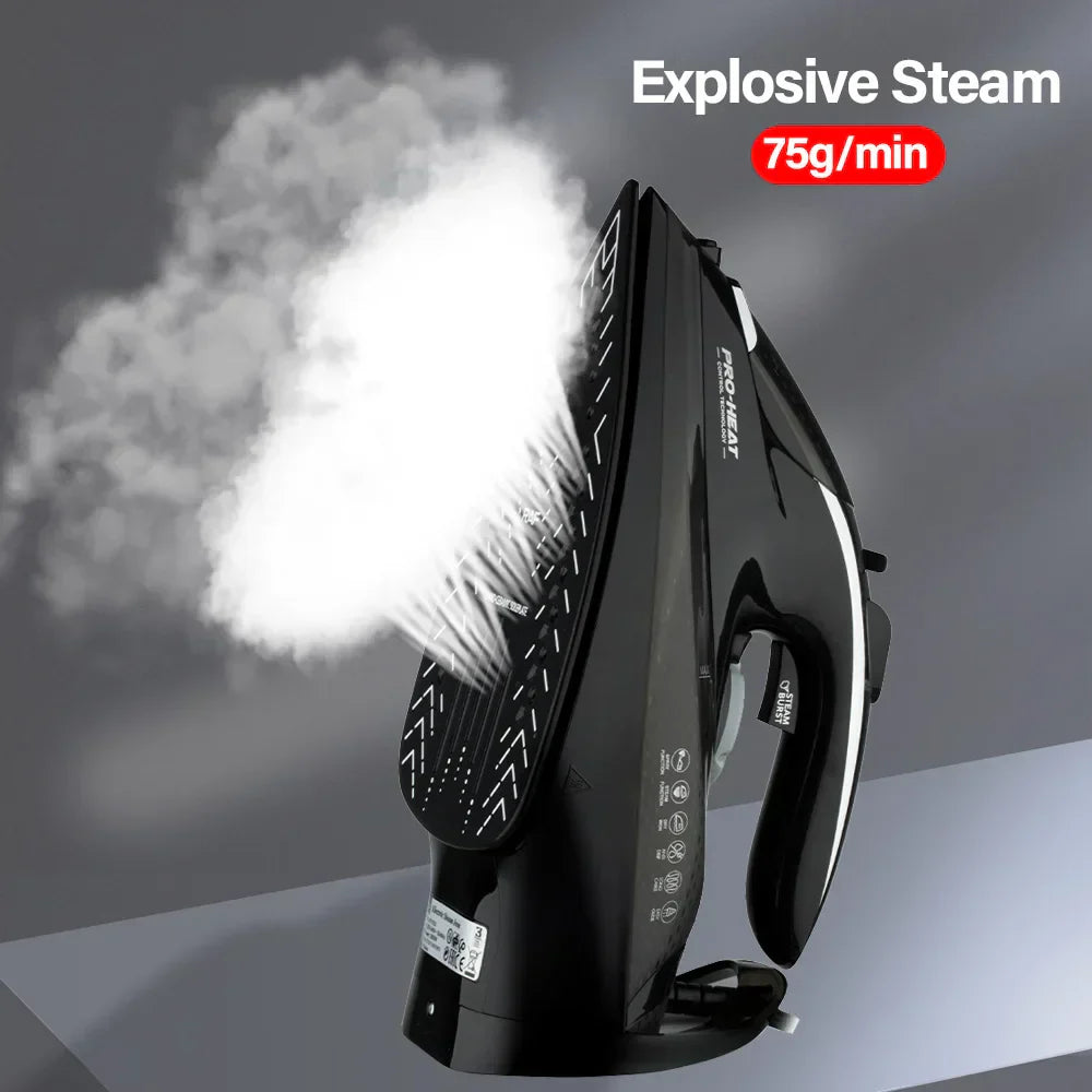 2200W Professional Steam Iron With Ceramic Soleplate