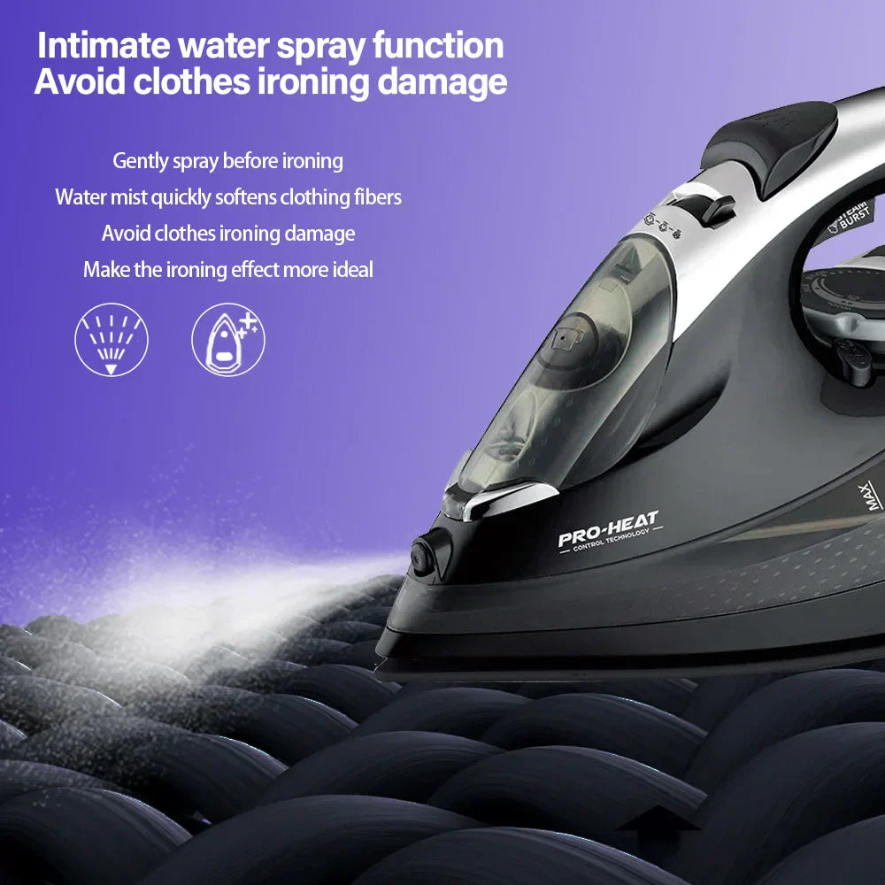 2200W Professional Steam Iron With Ceramic Soleplate